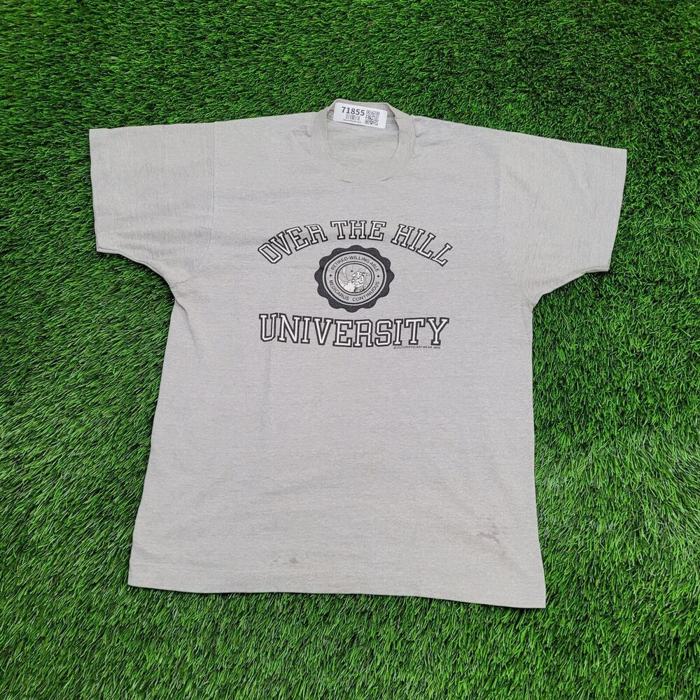 Vintage 90s Funny Grandpa Shirt Small 18x25 Gray